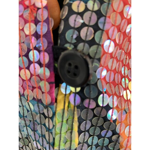 Vintage Sandy Starkman Sequin Blazer Abstract Art Plants EUC Size Small - Picture 7 of 7